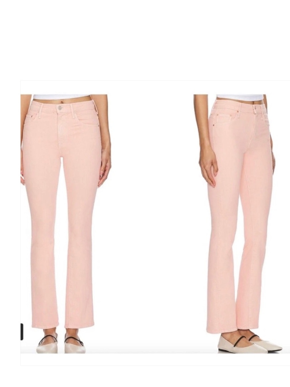 MOTHER Superior|The Insider Hover Peach Parfait Pink High Rise Jeans Size 27